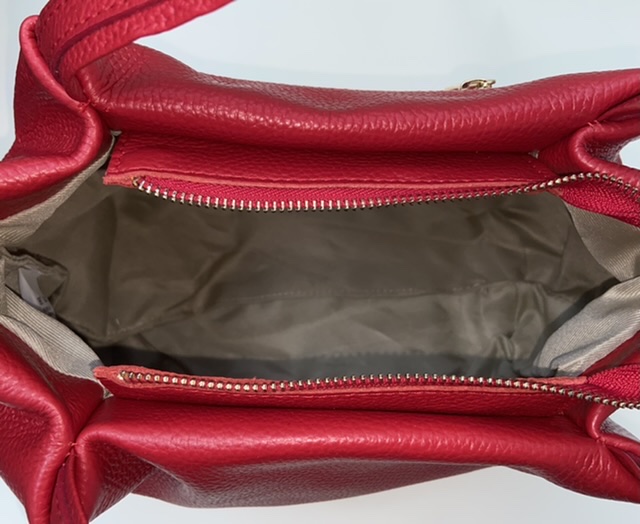 Torba prava koža-crvena - Slika 4