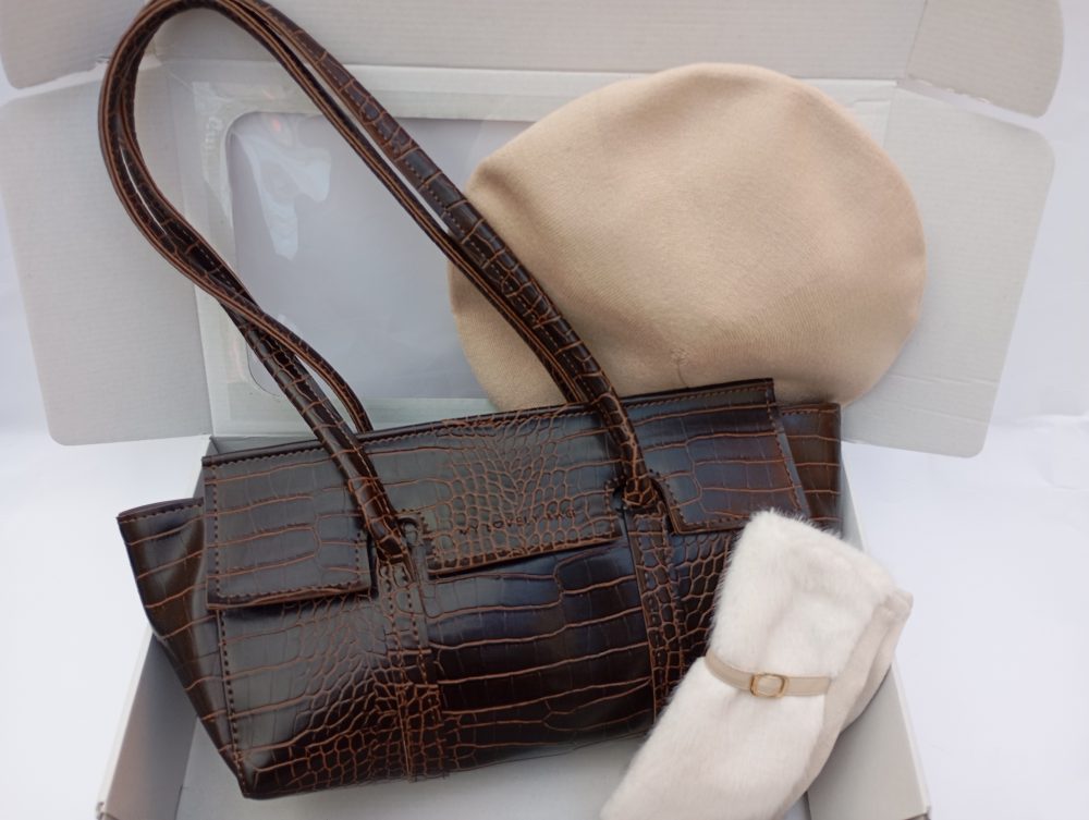 Poklon set Rio-kroko smeđi